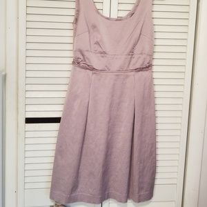 Ann Taylor lilac silk dress with pockets size 6